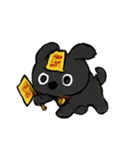 こわがり黒犬のおばけパトロール（個別スタンプ：17）