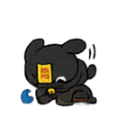 こわがり黒犬のおばけパトロール（個別スタンプ：18）