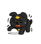 こわがり黒犬のおばけパトロール（個別スタンプ：19）