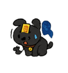 こわがり黒犬のおばけパトロール（個別スタンプ：22）
