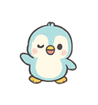 ほんわかペンギンハッピーウェーブ（個別スタンプ：3）