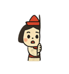 紙人形の精霊メッセンジャー行進（個別スタンプ：5）