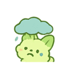 抹茶雲きつね雨の日まったり（個別スタンプ：9）