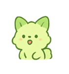 抹茶雲きつね雨の日まったり（個別スタンプ：14）