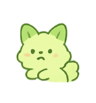 抹茶雲きつね雨の日まったり（個別スタンプ：15）