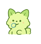 抹茶雲きつね雨の日まったり（個別スタンプ：24）