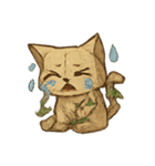 紙ねこおばけの七月おさんぽ（個別スタンプ：4）