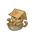 紙ねこおばけの七月おさんぽ（個別スタンプ：5）