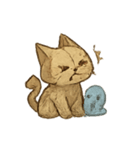 紙ねこおばけの七月おさんぽ（個別スタンプ：11）