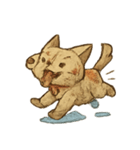 紙ねこおばけの七月おさんぽ（個別スタンプ：14）