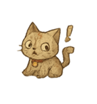 紙ねこおばけの七月おさんぽ（個別スタンプ：21）