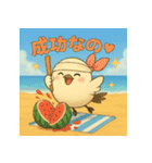ふわもこシマエナガ♡夏バージョンなの（個別スタンプ：20）