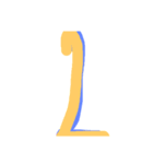 やる気なさそうな数字 Part1（個別スタンプ：2）
