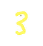 やる気なさそうな数字 Part1（個別スタンプ：3）
