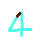 やる気なさそうな数字 Part1（個別スタンプ：4）