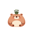 植物グマの脱力反応（個別スタンプ：1）