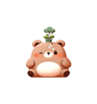 植物グマの脱力反応（個別スタンプ：27）