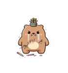 植物グマの脱力反応（個別スタンプ：28）