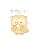 フクロウの1日 日本語（個別スタンプ：4）