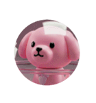 ピンクのワンちゃんカプセルトイ（個別スタンプ：1）