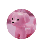ピンクのワンちゃんカプセルトイ（個別スタンプ：10）