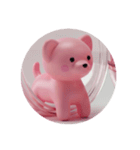 ピンクのワンちゃんカプセルトイ（個別スタンプ：16）