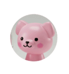 ピンクの犬カプセルトイ（個別スタンプ：9）