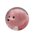 ピンクの犬カプセルトイ（個別スタンプ：13）