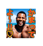 子供みたいに駄々をこねる‼︎黒人（個別スタンプ：4）