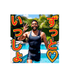 子供みたいに駄々をこねる‼︎黒人（個別スタンプ：14）