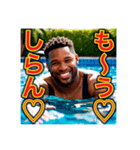 子供みたいに駄々をこねる‼︎黒人（個別スタンプ：16）