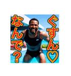 子供みたいに駄々をこねる‼︎黒人（個別スタンプ：22）