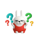 動く 3D擦れうさぎ（個別スタンプ：4）