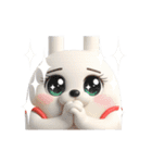 動く 3D擦れうさぎ（個別スタンプ：10）