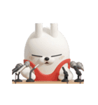 動く 3D擦れうさぎ（個別スタンプ：12）