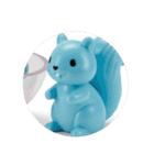 水色のネコリスネズミカプセルトイ（個別スタンプ：4）