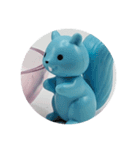 水色のネコリスネズミカプセルトイ（個別スタンプ：6）