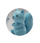 水色のネコリスネズミカプセルトイ（個別スタンプ：7）
