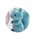 水色のネコリスネズミカプセルトイ（個別スタンプ：8）