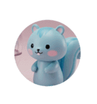 水色のネコリスネズミカプセルトイ（個別スタンプ：11）