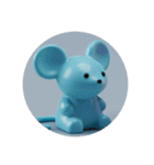 水色のネコリスネズミカプセルトイ（個別スタンプ：15）