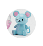 水色のネコリスネズミカプセルトイ（個別スタンプ：16）