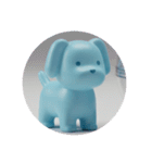 水色の動物たちプレミアムカプセル(40個)（個別スタンプ：6）