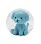 水色の犬猫カプセルトイ（個別スタンプ：1）