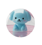水色の犬猫カプセルトイ（個別スタンプ：2）