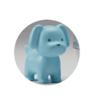水色の犬猫カプセルトイ（個別スタンプ：5）