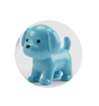 水色の犬猫カプセルトイ（個別スタンプ：7）