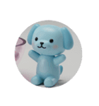 水色の犬猫カプセルトイ（個別スタンプ：10）