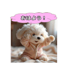 ふわふわマルチーズの毎日スタンプ（個別スタンプ：7）
