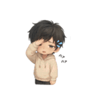 男の子色んな表情スタンプ（個別スタンプ：4）